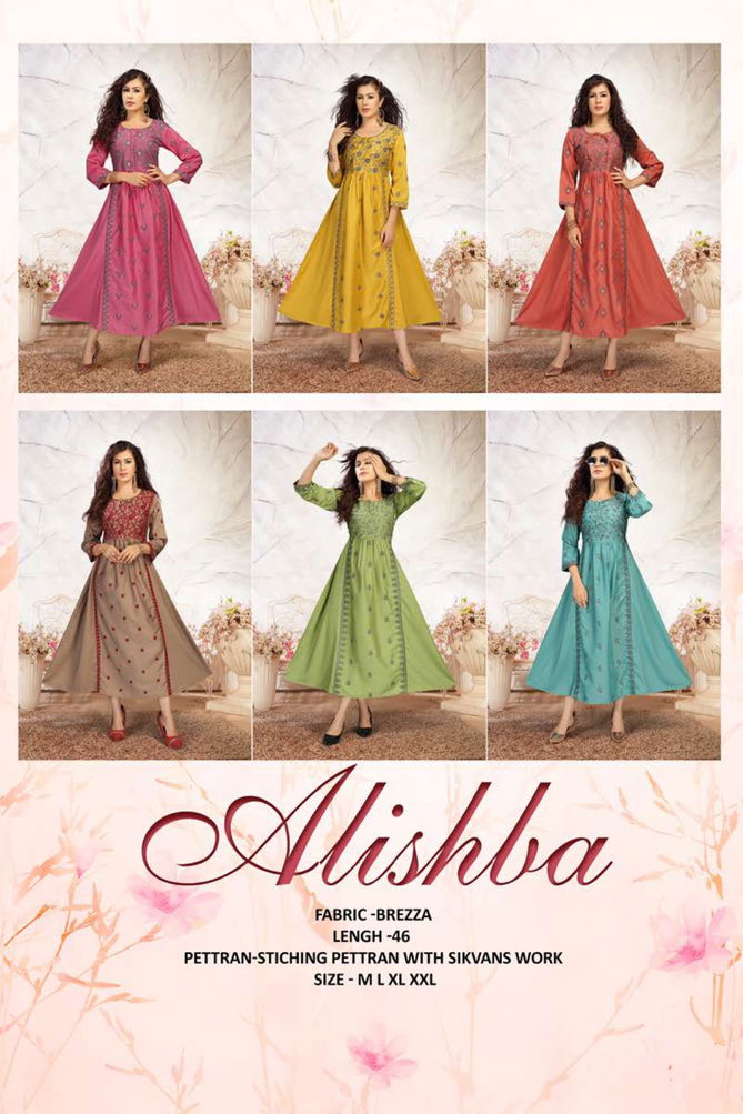 Dee Cee Alishba Fancy Ethnic Wear Latest Anarkali Kurtis Collection